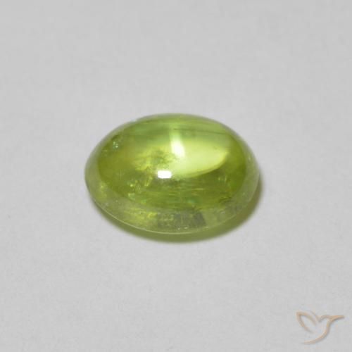 Sfene Verde medio naturale da 1.16 ct, Ovale, Trasparente