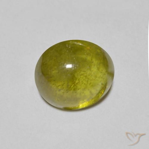 1.54ct Naturale Verde caldo Sfene, Ovale, Traslucido