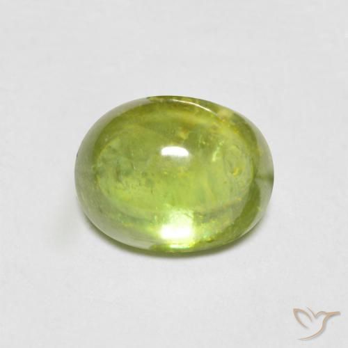 1.55ct Naturale Verde brillante Sfene, Ovale, Trasparente