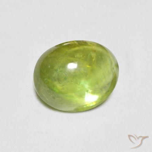 Sfene Verde brillante naturale da 1.55 ct, Ovale, Trasparente