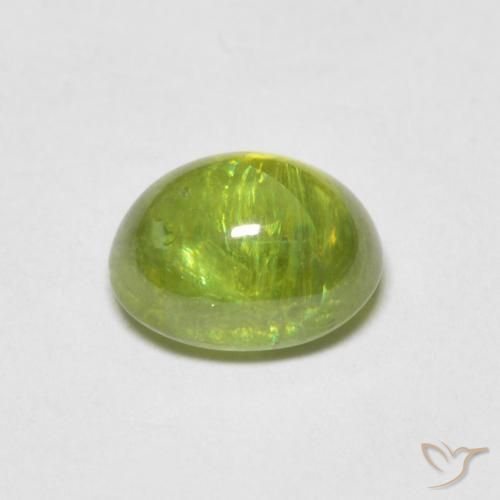 Sfene Verde brillante naturale da 1.55 ct, Ovale, Trasparente