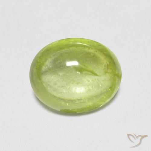 1.56ct Naturale Verde brillante Sfene, Ovale, Trasparente
