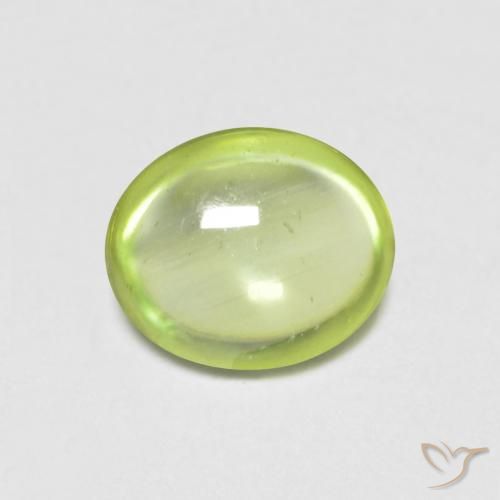 Sfene Verde brillante naturale da 0.63 ct, Ovale, Trasparente