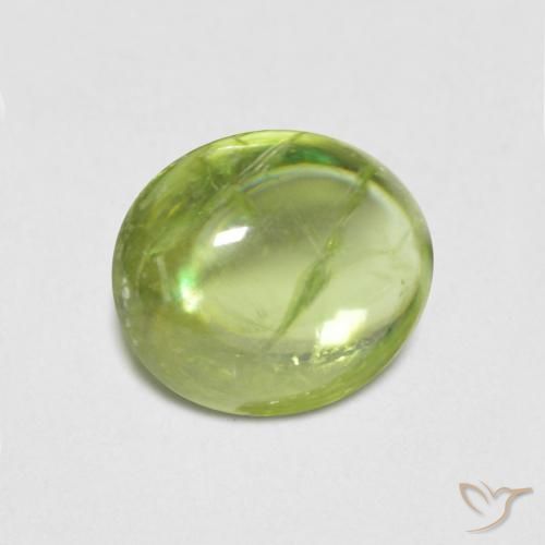 1.68ct Naturale Verde brillante Sfene, Ovale, Trasparente