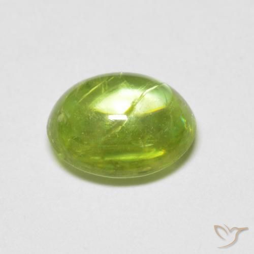 Sfene Verde brillante naturale da 1.68 ct, Ovale, Trasparente