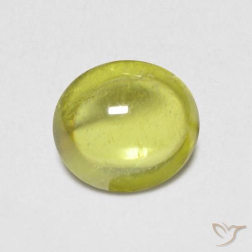0.82ct Naturale Limone giallo Sfene, Ovale, Trasparente