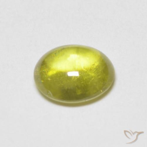 Sfene Limone giallo naturale da 0.82 ct, Ovale, Trasparente