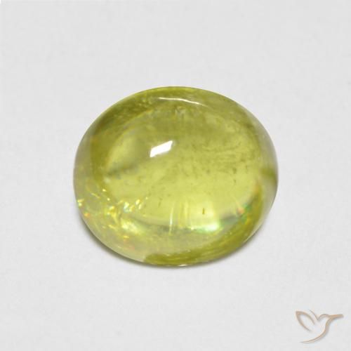 1.57ct Naturale Giallo medio Sfene, Ovale, Trasparente