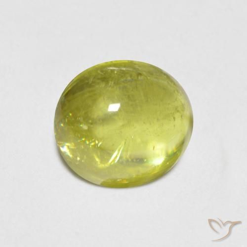 Sfene Giallo medio naturale da 1.57 ct, Ovale, Trasparente