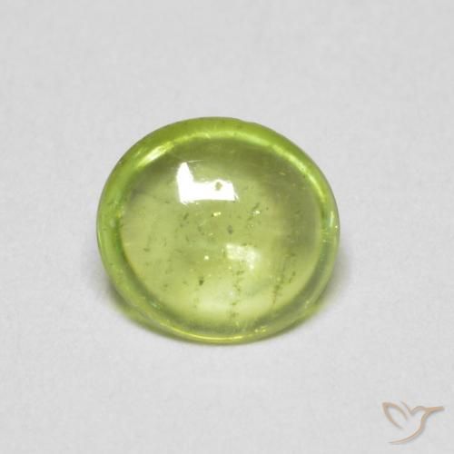 Sfene Verde lime naturale da 0.83 ct, Ovale, Trasparente