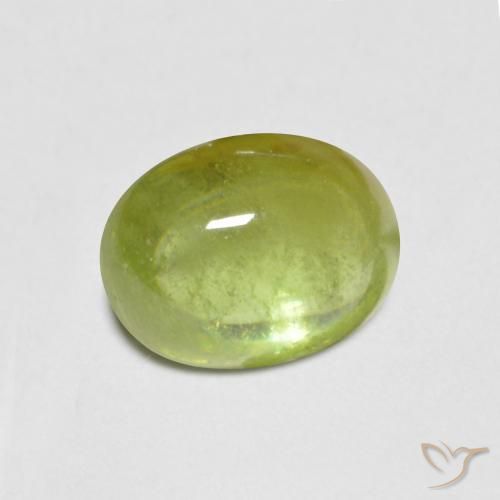 Sfene Verde brillante naturale da 1.43 ct, Ovale, Trasparente