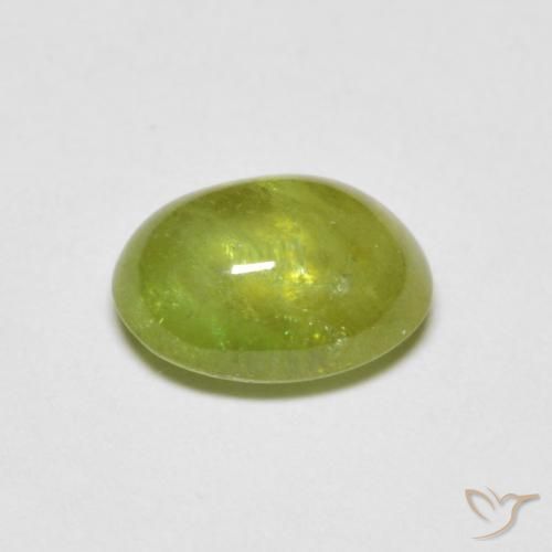 Sfene Verde brillante naturale da 1.43 ct, Ovale, Trasparente
