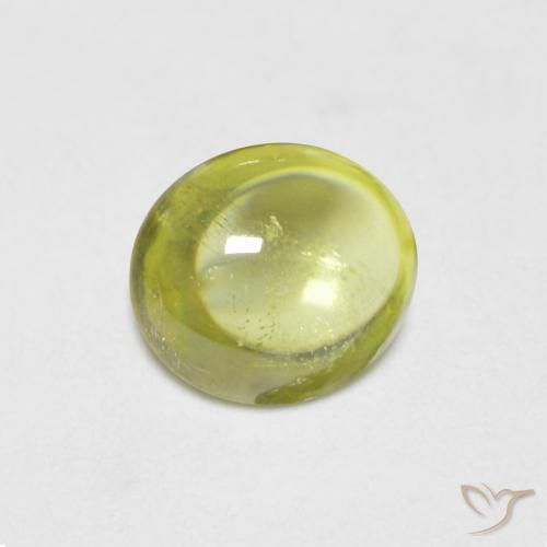 Sfene Verde lime naturale da 0.75 ct, Ovale, Trasparente