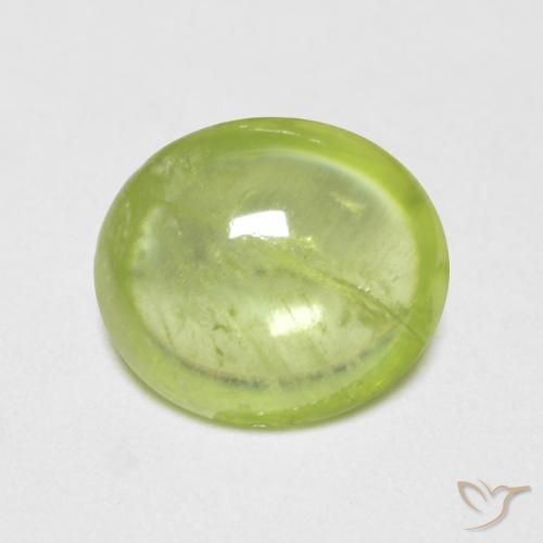 1.42ct Naturale Verde brillante Sfene, Ovale, Trasparente
