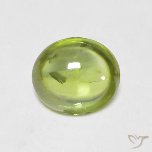 1.34ct Naturale Verde brillante Sfene, Ovale, Trasparente