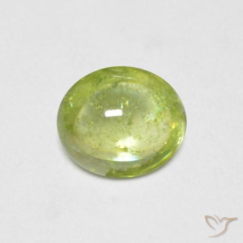 Sfene Verde brillante naturale da 0.70 ct, Ovale, Trasparente