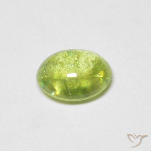 Sfene Verde brillante naturale da 0.70 ct, Ovale, Trasparente