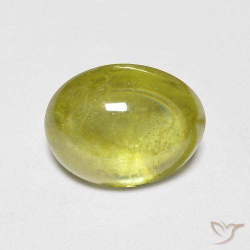 2.64ct Naturale Limone giallo Sfene, Ovale, Trasparente