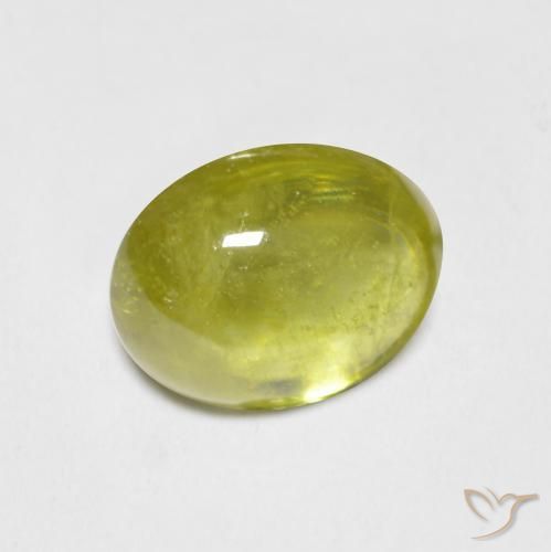 Sfene Limone giallo naturale da 2.64 ct, Ovale, Trasparente