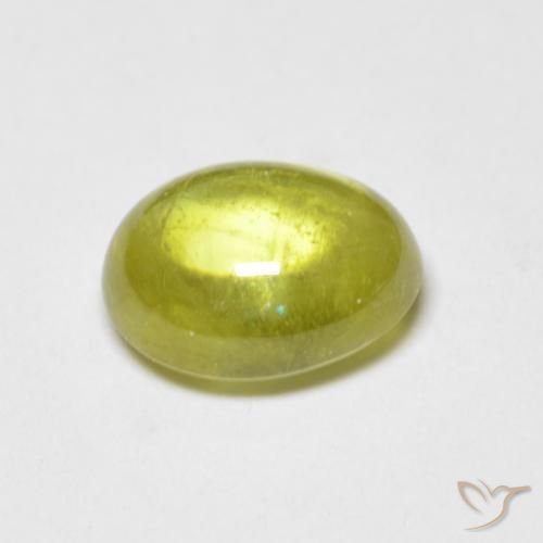 Sfene Limone giallo naturale da 2.64 ct, Ovale, Trasparente