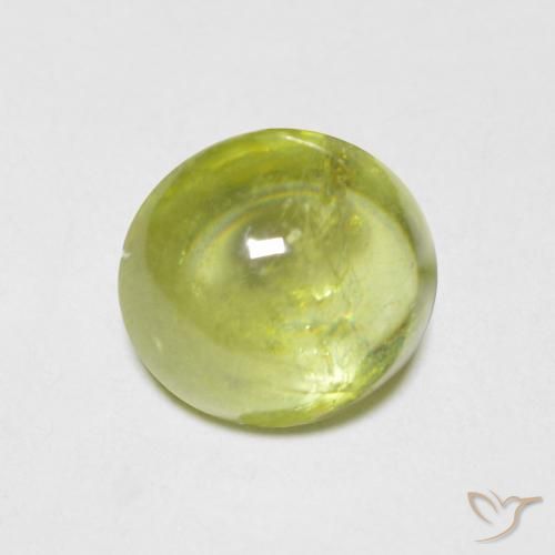1.58ct Naturale Verde oliva Sfene, Ovale, Trasparente