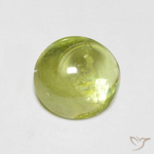 Sfene Verde oliva naturale da 1.58 ct, Ovale, Trasparente