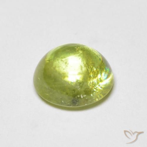 Sfene Verde oliva naturale da 1.58 ct, Ovale, Trasparente