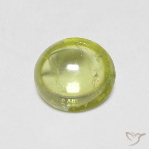 0.97ct Naturale Verde giallastro Sfene, Ovale, Trasparente