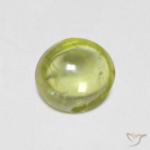 Sfene Verde giallastro naturale da 0.97 ct, Ovale, Trasparente