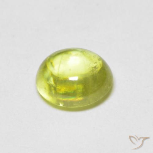 Sfene Verde giallastro naturale da 0.97 ct, Ovale, Trasparente
