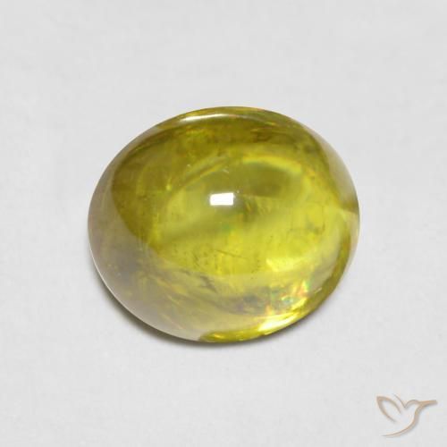 Sfene Verde medio naturale da 1.78 ct, Ovale, Trasparente