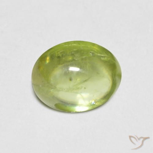 Sfene Verde brillante naturale da 1.12 ct, Ovale, Trasparente