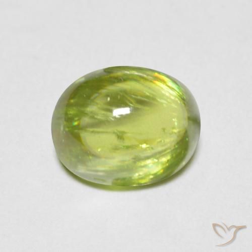 Sfene Verde medio naturale da 1.27 ct, Ovale, Trasparente