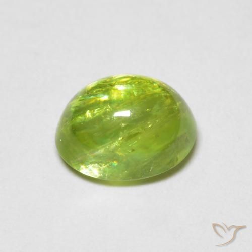 Sfene Verde medio naturale da 1.27 ct, Ovale, Trasparente