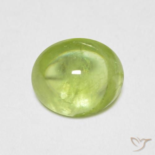 1.33ct Naturale Verde giallastro Sfene, Ovale, Trasparente