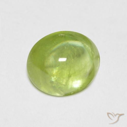 Sfene Verde giallastro naturale da 1.33 ct, Ovale, Trasparente