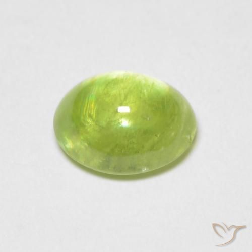 Sfene Verde giallastro naturale da 1.33 ct, Ovale, Trasparente