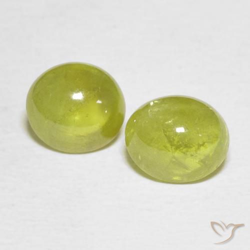 3.74ctw Naturale Pineapple yellow Sfene, Ovale, Traslucido