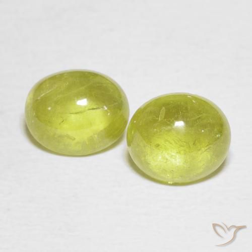 3.79ctw Naturale Giallo medio Sfene, Ovale, Trasparente