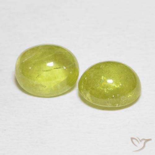 Gemme di Sfene Giallo medio naturale da 3.79 ct, Ovale, Trasparente