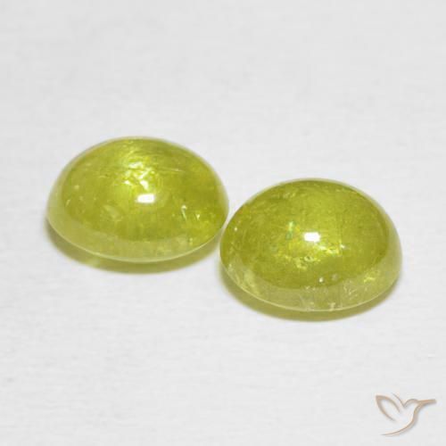 Gemme di Sfene Giallo medio naturale da 3.79 ct, Ovale, Trasparente