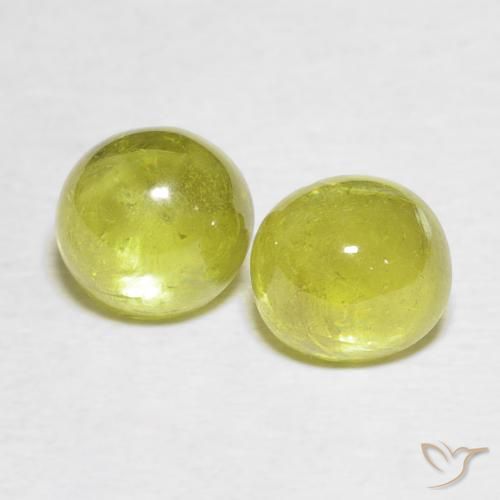 3.07ctw Naturale Pineapple yellow Sfene, Ovale, Trasparente