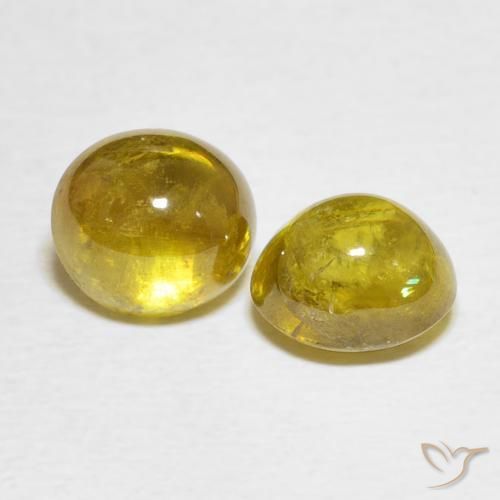 Gemme di Sfene Giallo medio naturale da 3.89 ct, Ovale, Trasparente