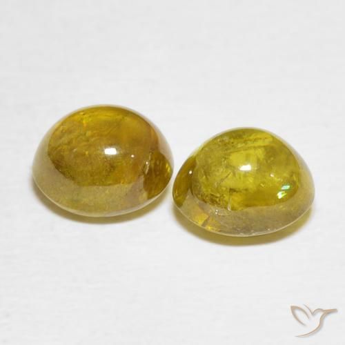 Gemme di Sfene Giallo medio naturale da 3.89 ct, Ovale, Trasparente