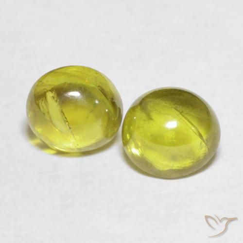 2.64ctw Naturale Giallo brunastro Sfene, Ovale, Trasparente