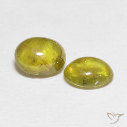 Gemme di Sfene Giallo d'autunno naturale da 2.31 ct, Ovale, Trasparente