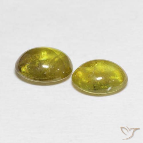 Gemme di Sfene Giallo d'autunno naturale da 2.31 ct, Ovale, Trasparente