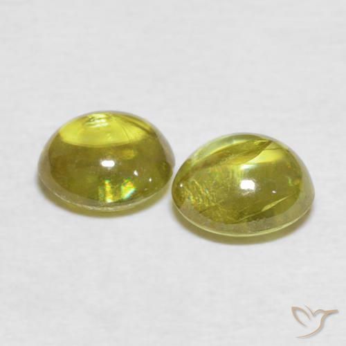 Gemme di Sfene Giallo brunastro naturale da 2.18 ct, Ovale, Trasparente