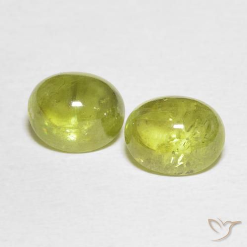3.61ctw Naturale Giallo medio Sfene, Ovale, Trasparente