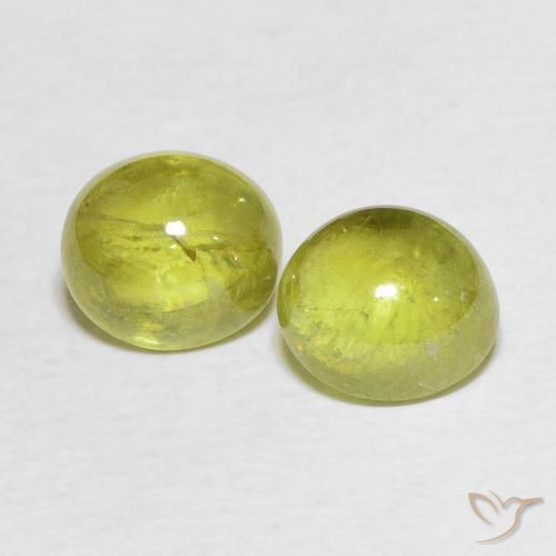 3.78ctw Naturale Giallo mais Sfene, Ovale, Trasparente